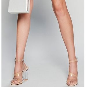 Gianni Bini, the Ahrley Clear Vinyl Ankle Strap Strappy Sandals